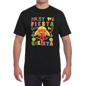 Unisex T-Shirt Size M Black Mexican Funny Comedy Fiesta Siesta Cinco‎ De NEW